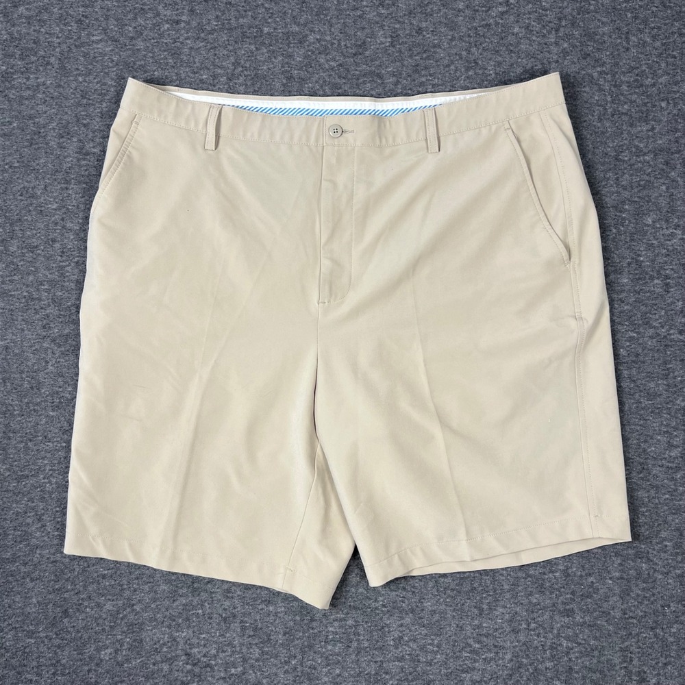 FootJoy Golf Shorts Men 42 Tan Performance Stretch Flat Front Khaki